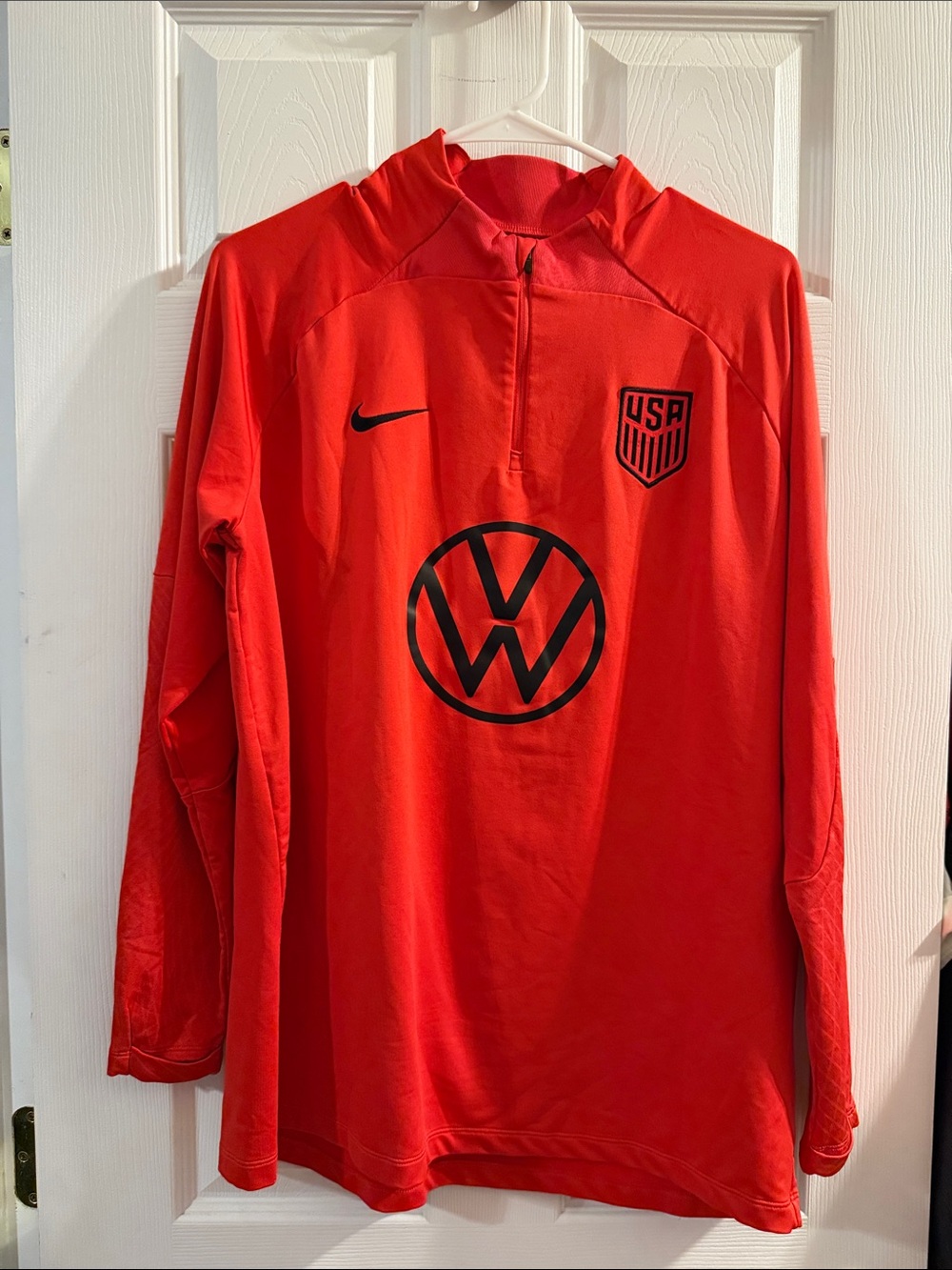 Nike Red USA Soccer Training Top with Black Logos